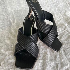 Paige Leather Criss Cross Sandals - Size 9 - Black - NWT - Summer!